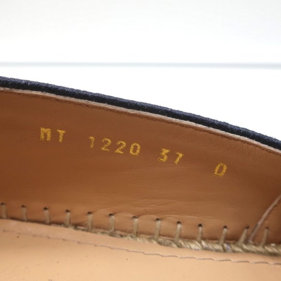 CHRISTIAN DIOR GRANVILLE D-STRIPES LOGO EMBROIDERED ESPADRILLES NAVY SIZE 37 - Picture 9 of 10